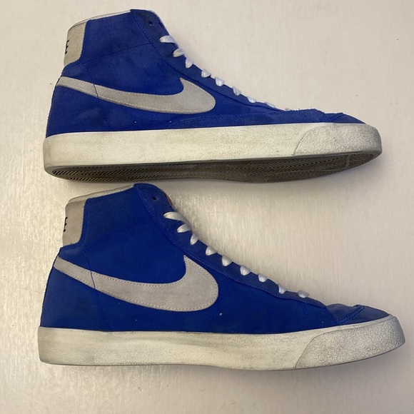 NIKE Blazer Mid’77 Racer Blue Suede Leather Sneakers CZ1088-400 Men’s Size 13 - Picture 3 of 9